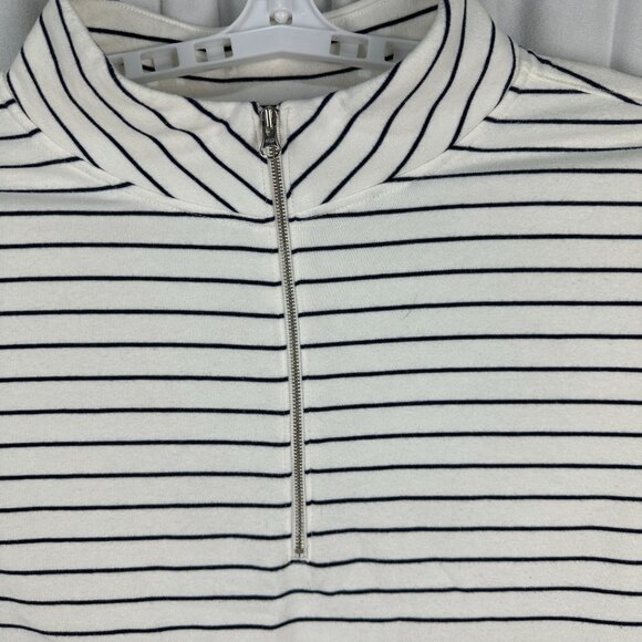 Old Navy Womens  Size XL Striped Half-Zip Pullover With Drawstring Hem - Picture 3 of 7